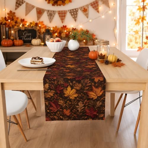 Fall Decor - Maple Leaf Fall Table Runner for Thanksgiving Friendsgiving