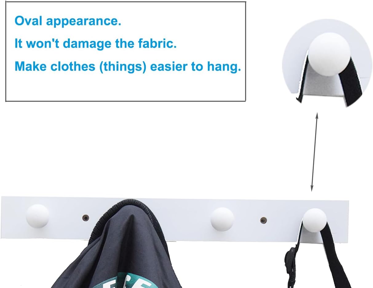 Wall-Mounted Hook Coat and Hat Rack
