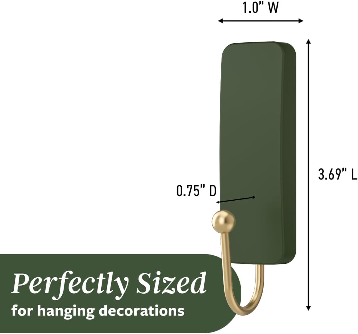 4 Hooks / Medium Wire Hook / Rosemary