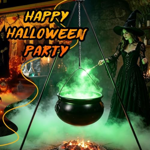 Halloween Decorations Outdoor Large Witch Cauldron with 52" Tripod Stand