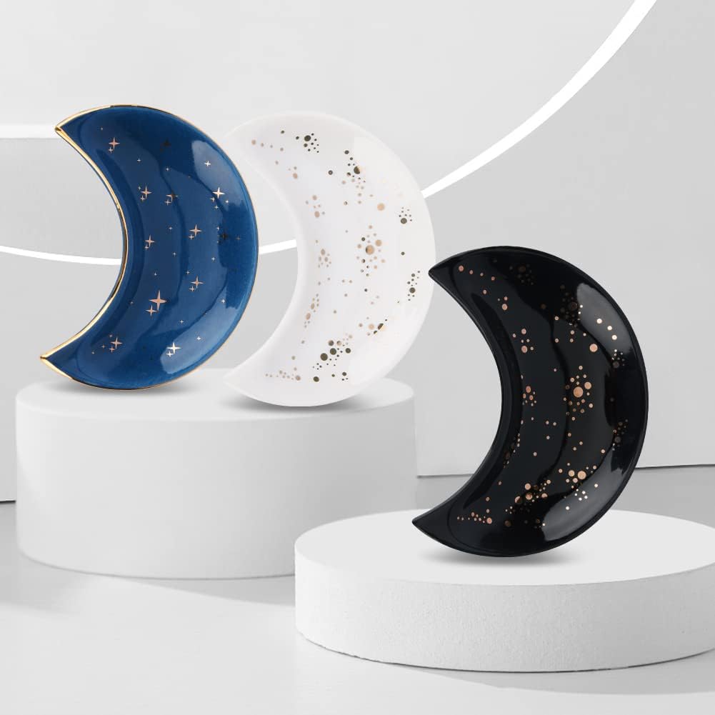 Moon Shape Jewelry Tray / Set of 3