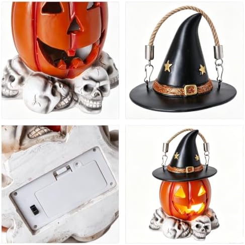 Halloween Decorations Hanging Pumpkin Lantern – LED Lighted Pumpkin