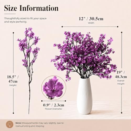 Mandy's 6 Bundles Artificial Lavender Baby’s Breath Flowers