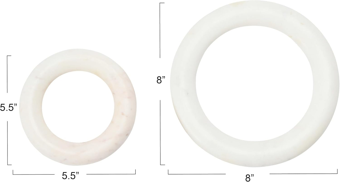 Creative Co-Op Marble Trivets for Dining Table, Set of 2