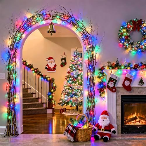 JMEXSUSS Connectable 91.5ft 250 LED Multicolor Christmas Lights Indoor