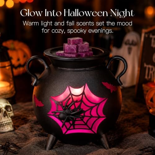 Candeldo Halloween Wax Melt Warmer, Witch Cauldron Design