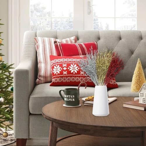 24 Pcs Christmas Tree Picks Decor,17” Artificial Glitter Curly Berry Stems