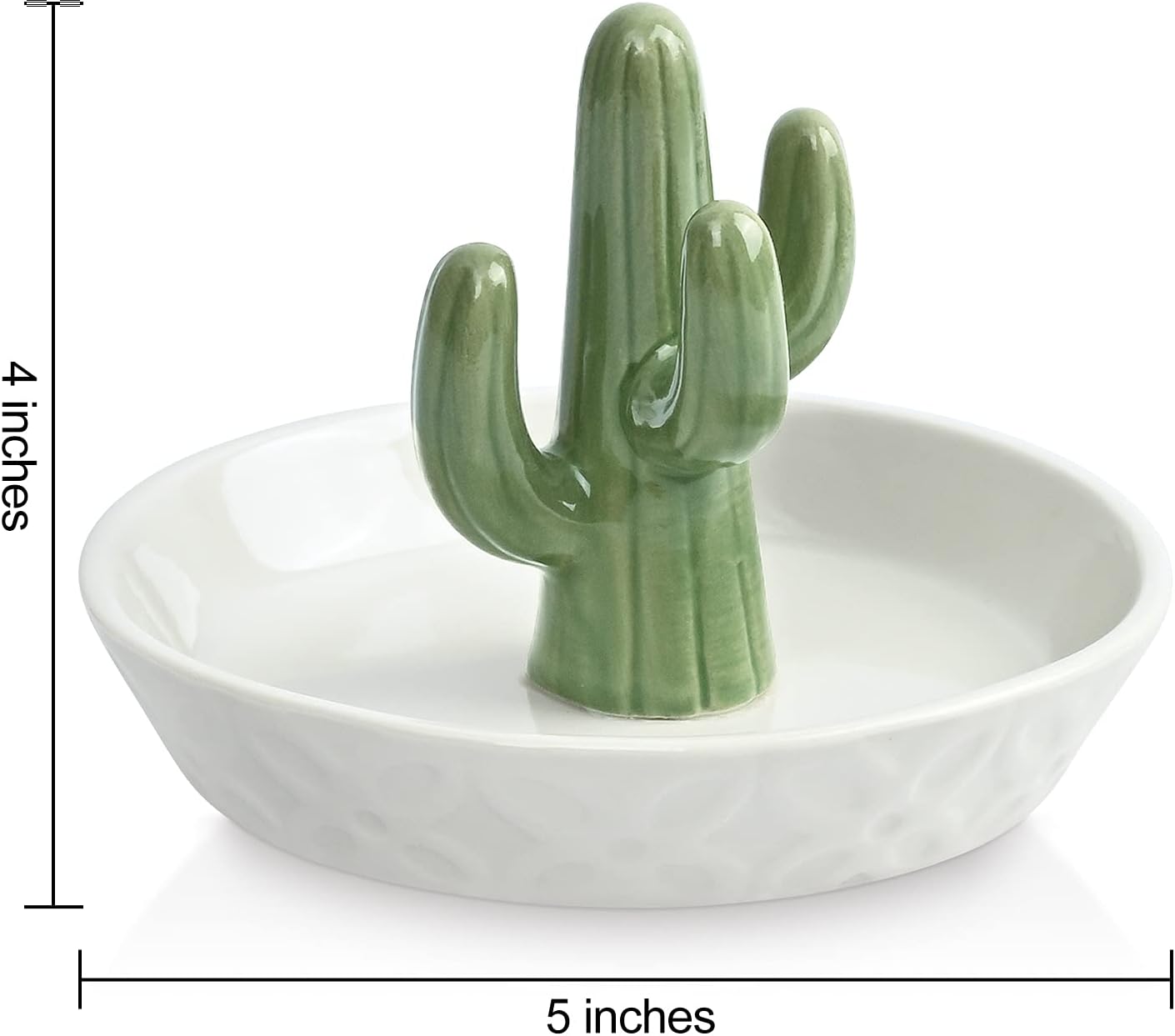 Ceramic Cactus Ring Holder Cactus Ring Dish for Jewelry Cactus Decor for Friend Sister Birthday