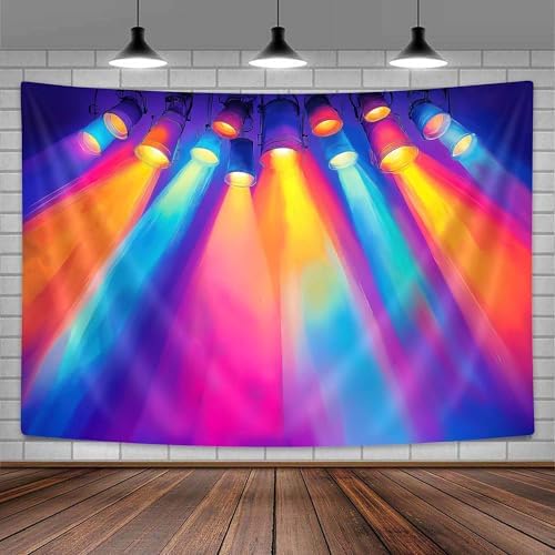 JAWO Illumination Themed Tapestry, 2026 VBS Wall Hanging, Rainbow Spotlight Decor for Vacation Bible School, Church Event, Kids Party Decor, 40X30 Inch