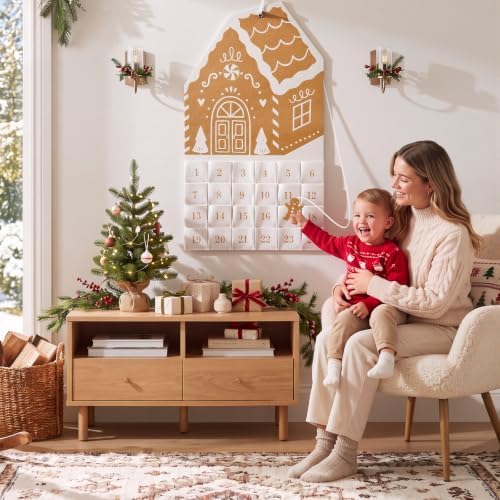 Lumina Christmas Garden Gingerbread Advent Calendar 24 Pockets Felt Decor