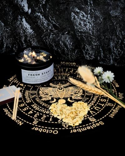 Crystal Candles, Healing Magic Candles, Mind-Body Meditation, Gifts to Encourage Women, New Job Gifts.(Fresh Start)