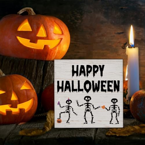 Halloween Decorations, Happy Halloween Wooden Sign Decor Desk Sign