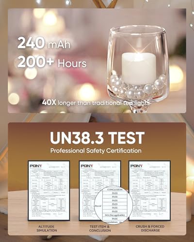 Homemory 12-Pack Flameless Tea Lights Candles Battery Operated, 200+ Hours