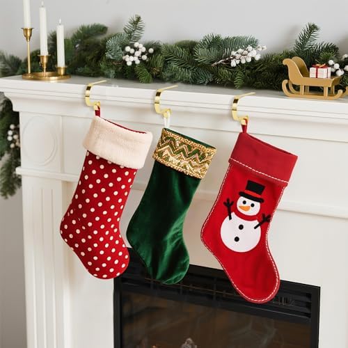 TAROSE Stocking Holders for Mantle,Christmas Home Fireplace Decoration