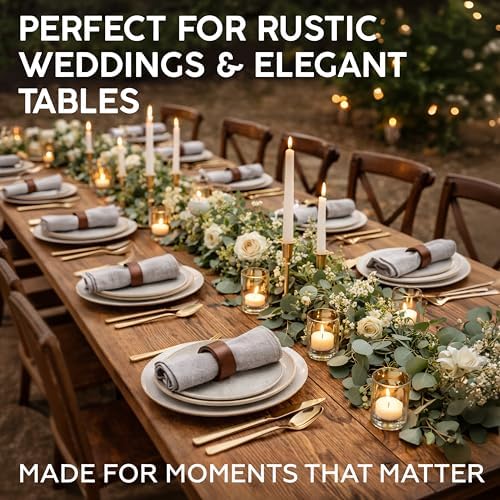 Wooden Napkin Rings Set of 12, Rustic Hemlock Wood