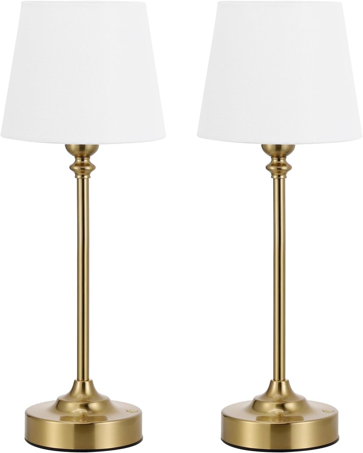 Kakanuo Cordless Table Lamps Rechargeable Set - 2 Pack Gold 4000mAH Battery Operated Lamps for Decor, 3000K Stepless