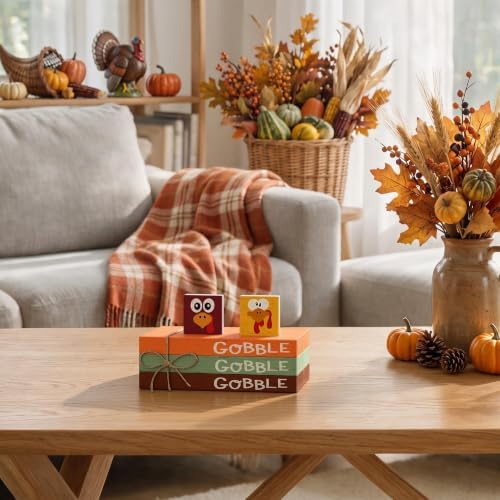 Smile Thanksgiving Wooden Block Decor