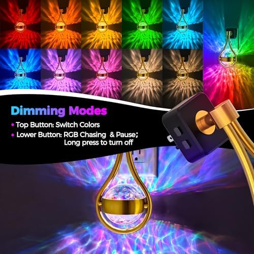 Briignite RGB Night Lights Plug into Wall, Color Changing Nightlight