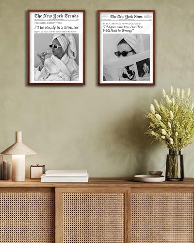 EcoHest 12x16 in I'll Be Ready in 5 Minutes Newspaper Framed Wall Art