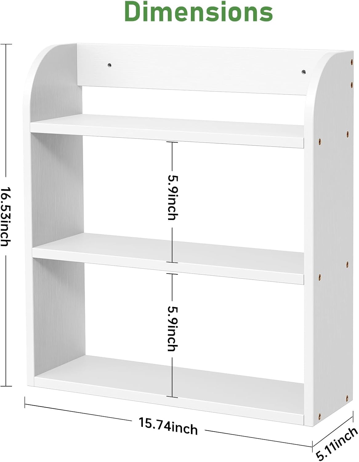 ROMGUAR CRAFT 3 Tier Bamboo Spice Rack, Countertop or Wall Mounting Wood Spice Jars Organizer Shelf for Kitche, Pantry