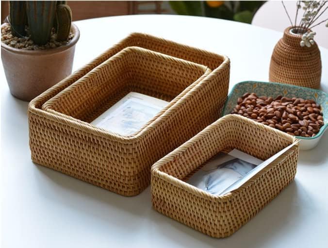 Natural Rattan Storage Baskets / Natural S / M / L