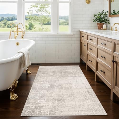 Washable 3x4 Kitchen Area Rugs: Abstract Stain-Resistant Sink Rug Non-Slip Durable Doormat Ultra Soft Bedroom Nursery