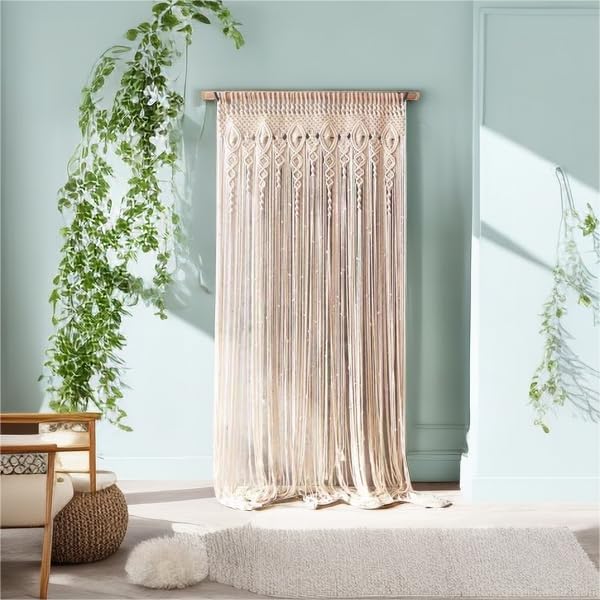 Boho Macrame Curtain / 40 x 80