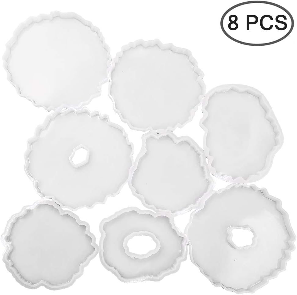 Coaster Silicone Epoxy Resin Molds / Set of 8
