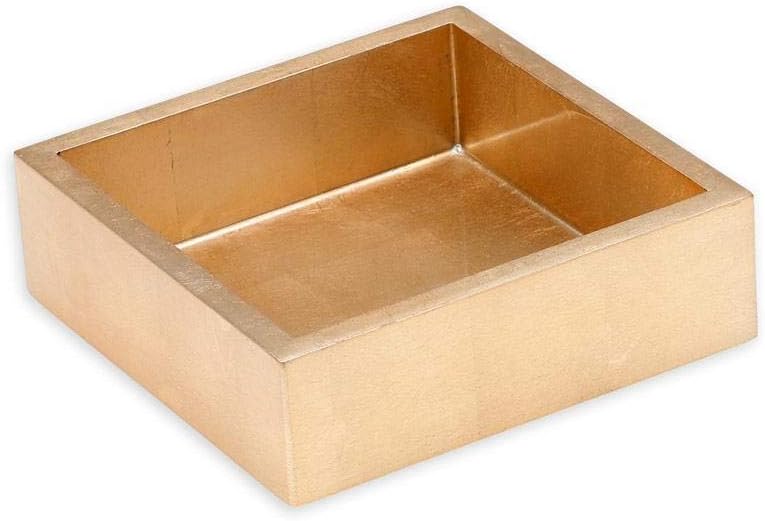 Lacquer Napkin Holder / Cocktail / Gold / 5 x 5