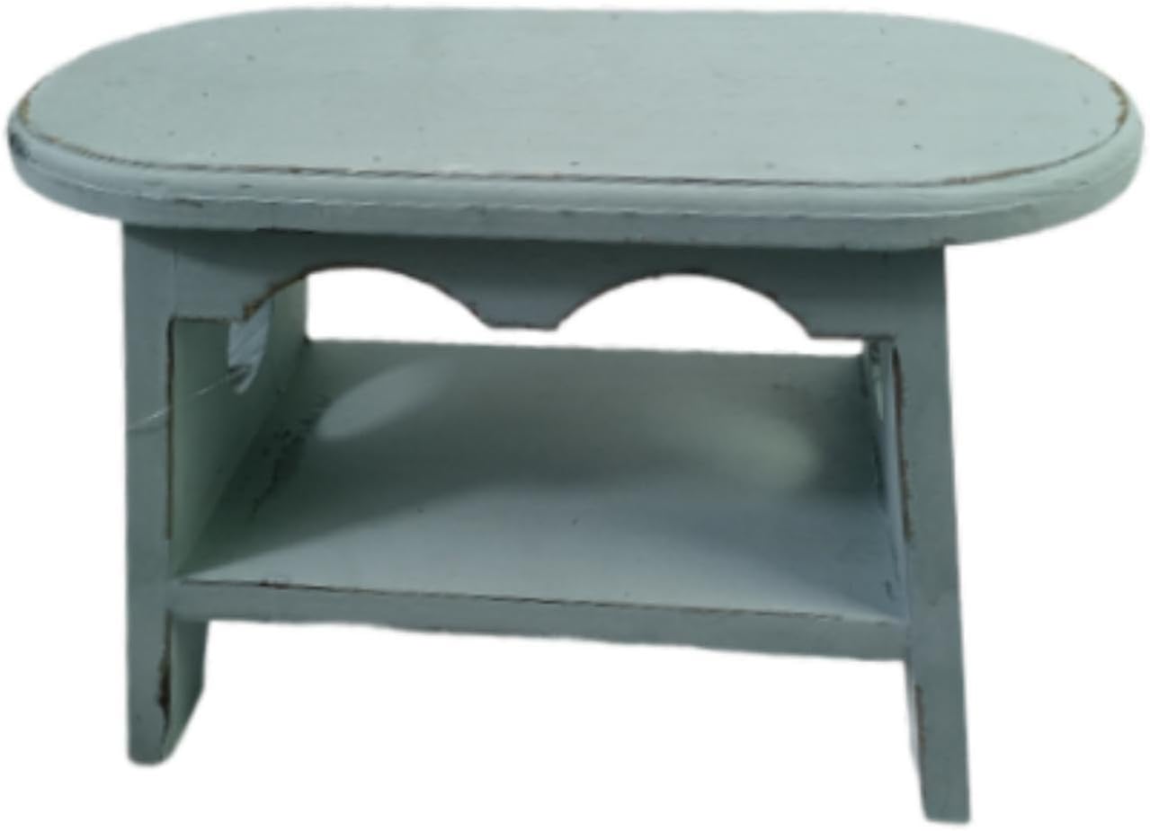 Wooden Stool Plant Stand Plant Stool Oval Riser Holder Flowerpot Rack / Blue