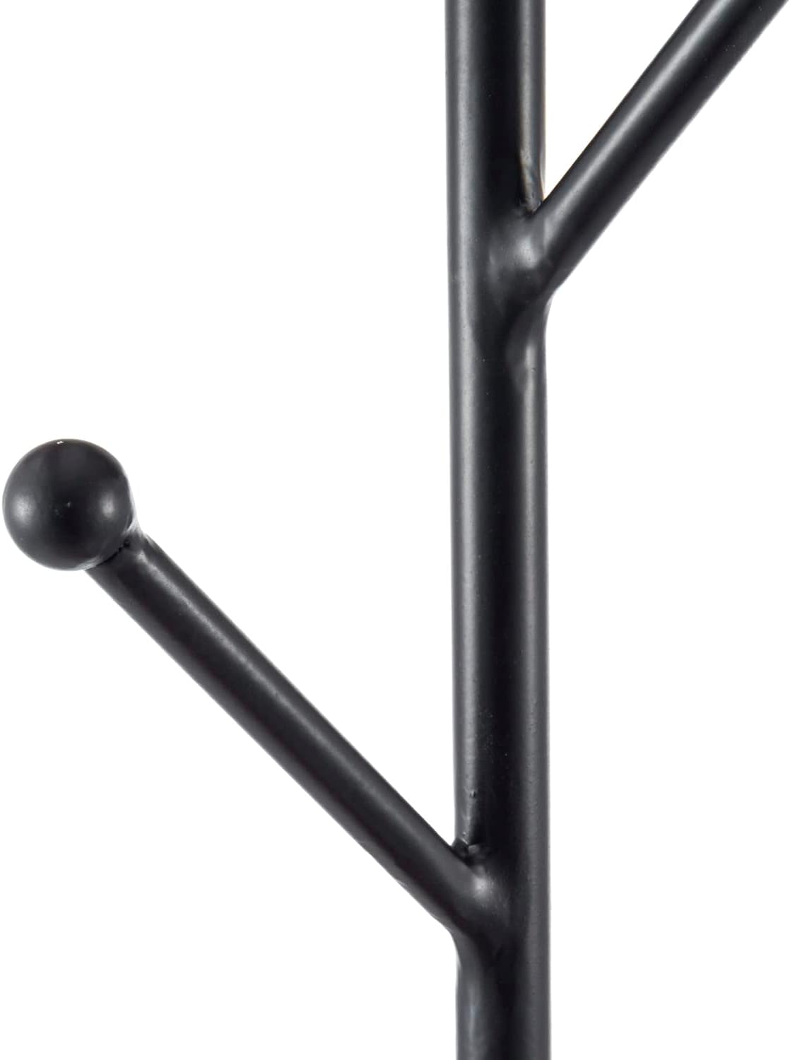 MyGift Wall Mounted Matte Black Metal 6-Hook Entryway Coat Hanger and Hat Tree Rack