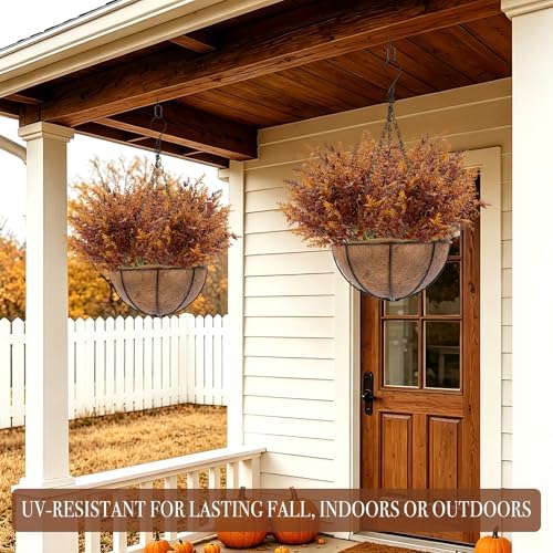 TURNMEON 20 Bundles Artificial Fall Flowers for Outdoors Fall Decorations