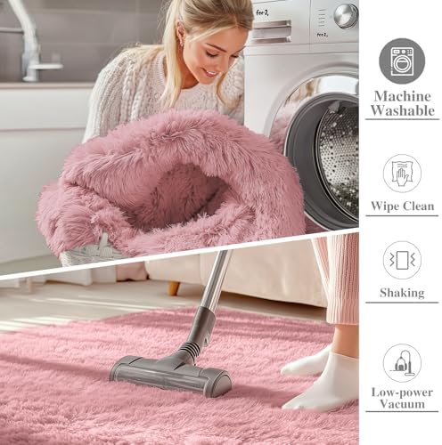 OLANLY 2x4 Machine Washable Runner Rugs for Hallway, Soft Fluffy Shaggy Bedside Rugs for Bedroom, Living Room, Indoor