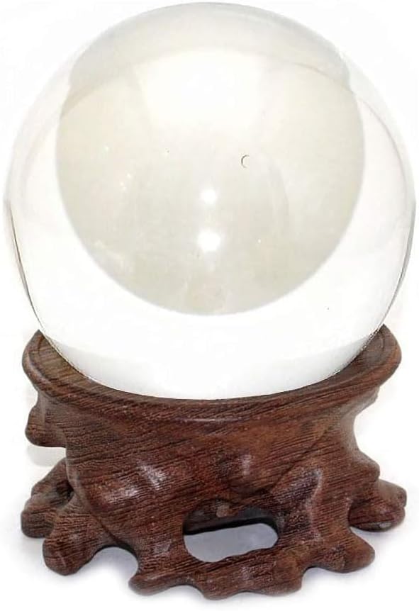 Oriental Asian Rosewood Crystal Decorative Ball Display Stand Pedestal Stands / B019 / Large