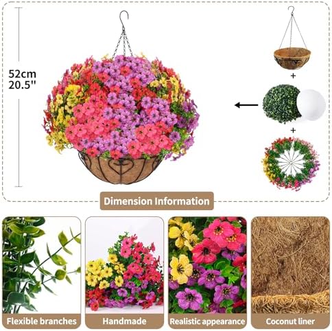 Artificial Hanging Flower for Outdoors(Mixed)