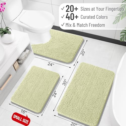 OLANLY Large Bathroom Rugs 70x46, Extra Soft Absorbent Chenille Bath Rugs