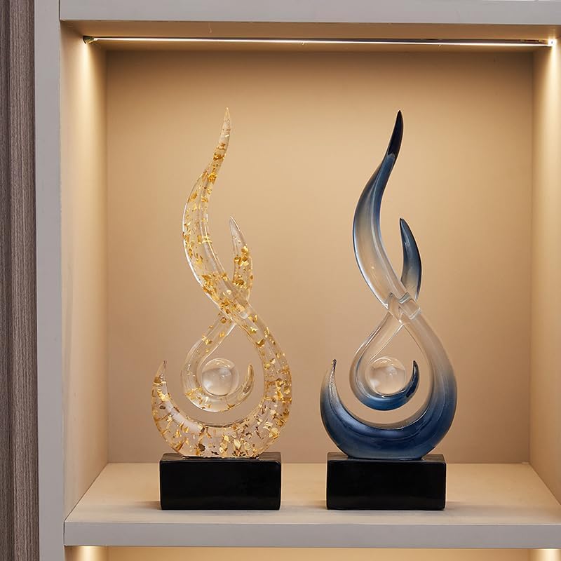 Resin Flame Statue Modern Centerpiece Ornaments / Bule