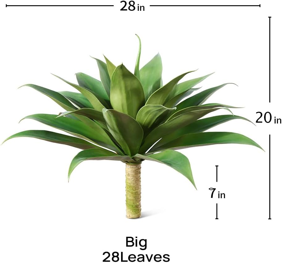 Artificial Agave Plant / 28in / Green / Set of 2