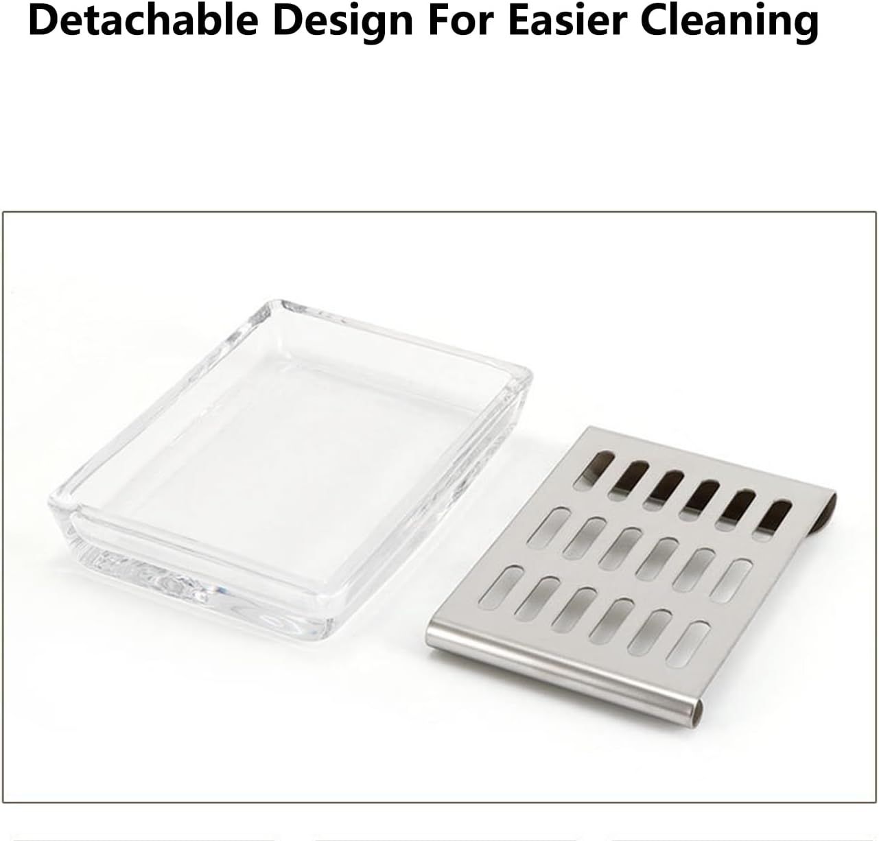 SUS304 Stainless Steel Tray Rectangular Soap Holder / Gold