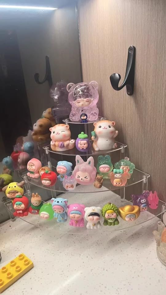4 Tier Desktop Display Stand for Mini Figurines / Clear