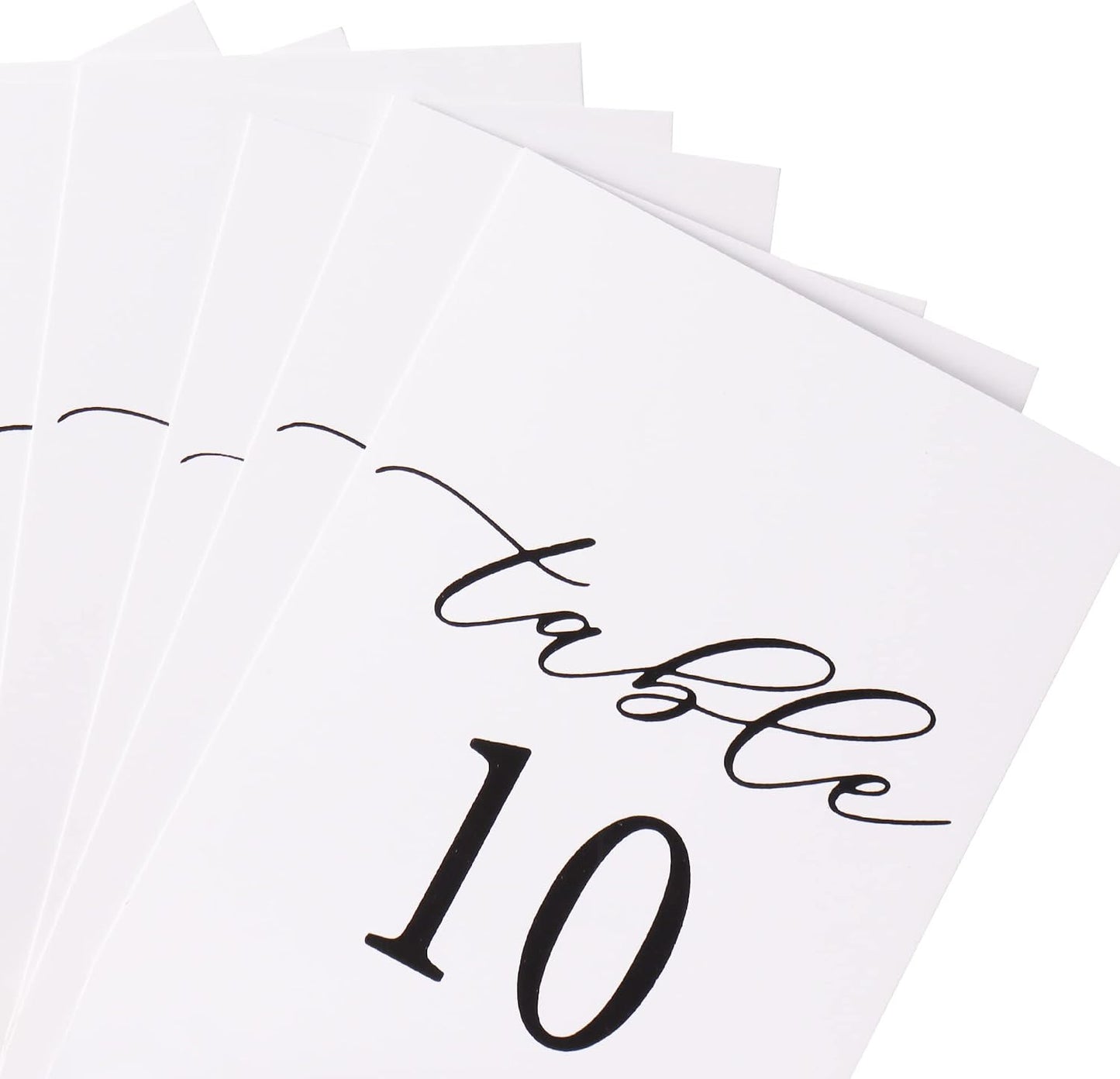 Hanna Roberts Gold Table Number Cards Stands Modern Cursive Table Number for Wedding Reception Anniversary Party