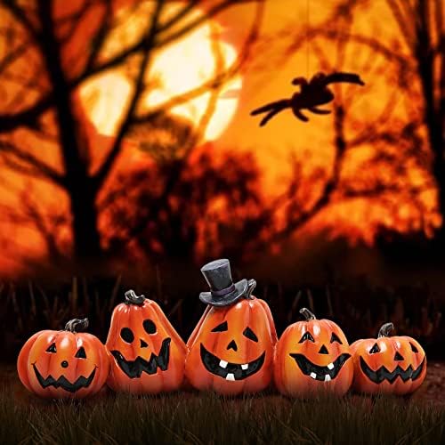 Hodao Halloween Pumpkin Decorations Indoor Jack O Lantern Tabletop Decor