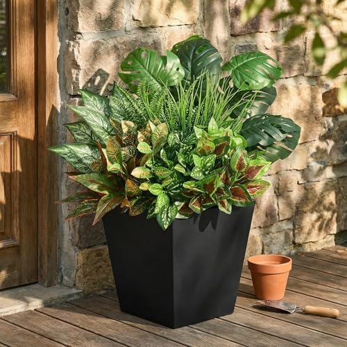 Faux Outdoor Plants, 10 Pcs UV Resistant Artificial Greenery Plants