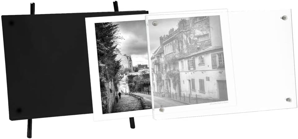 Magnetic Acrylic Metal Easel Frame / 4 x 6 / Black
