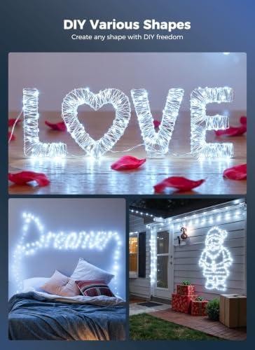 Minetom Fairy Lights Plug in, 99Ft 300LEDs String Lights for Bedroom