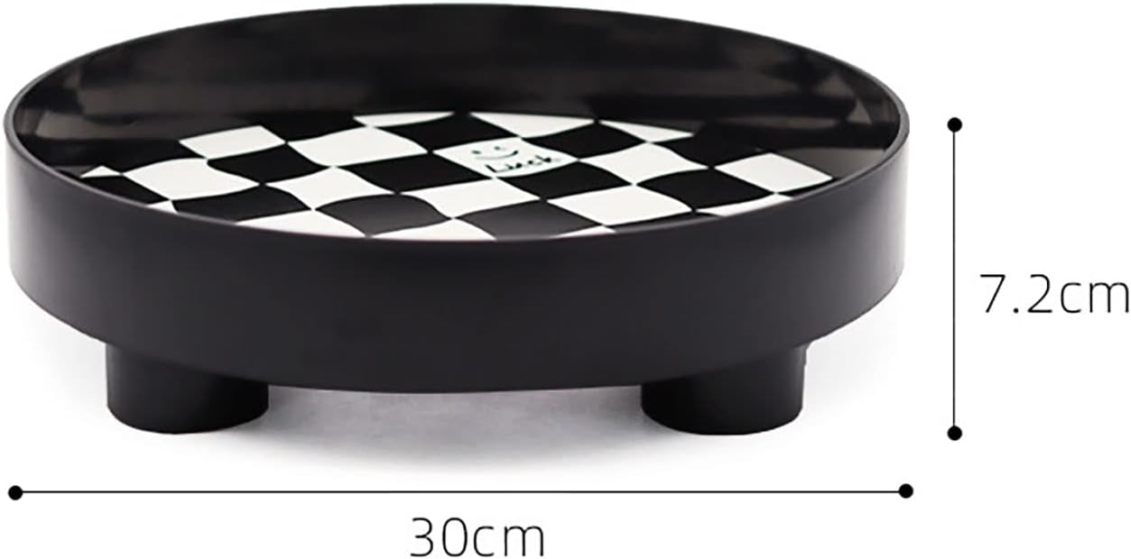 Round Storage Tray / Black L