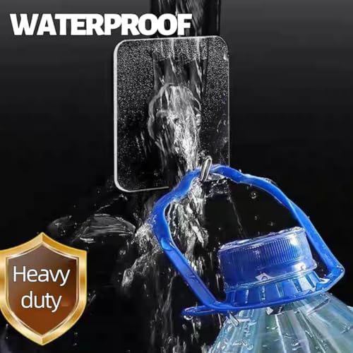 DDMY 100 Pack Heavy Duty Self Adhesive Hooks 50 lbs Transparent Reusable Sticky Wall Hooks for Hanging Waterproof