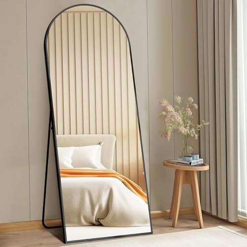 DUMOS 58"x19" Arched Full Length Mirror with Stand, Full Body Floor Mirror
