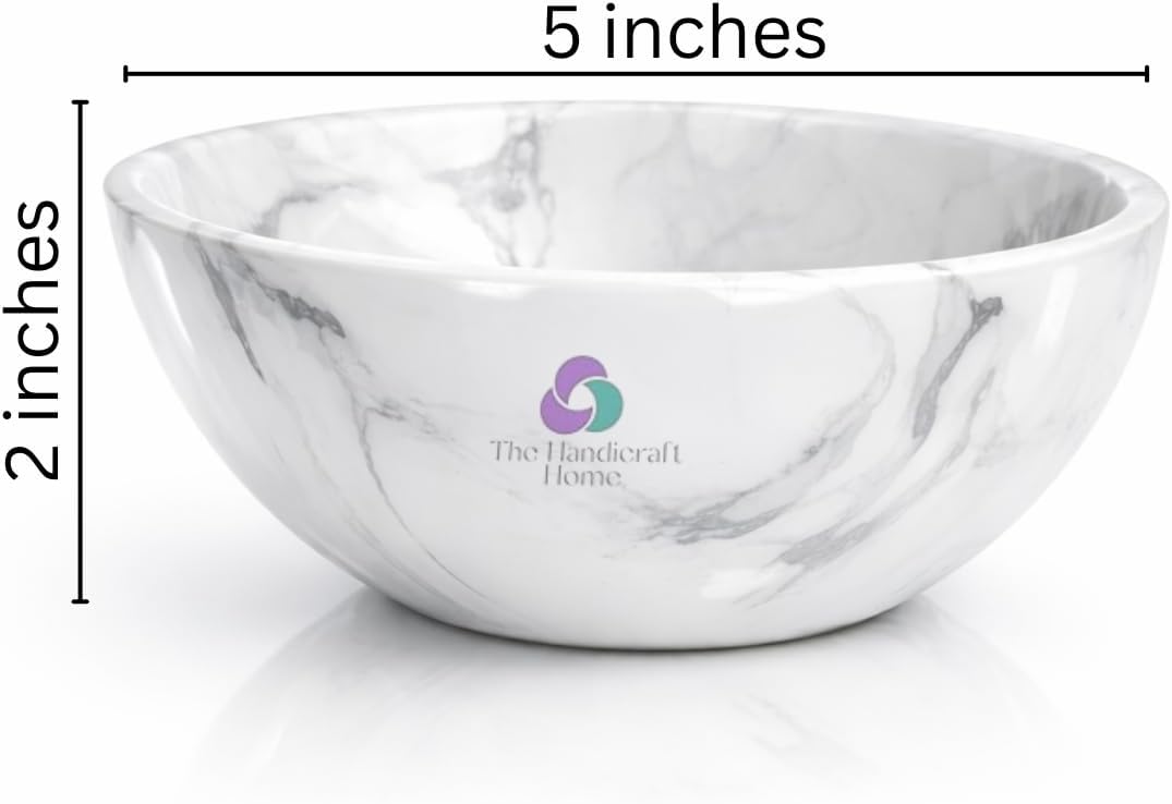 Elegant Handcrafted Resin Bowl / Black/white