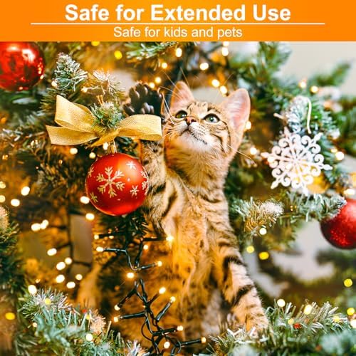 Warm White Christmas Lights Outdoor, 66FT 200 LED Christmas Tree Lights
